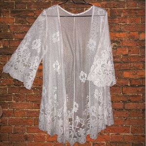 Lace Kimono:Beach Cover Up